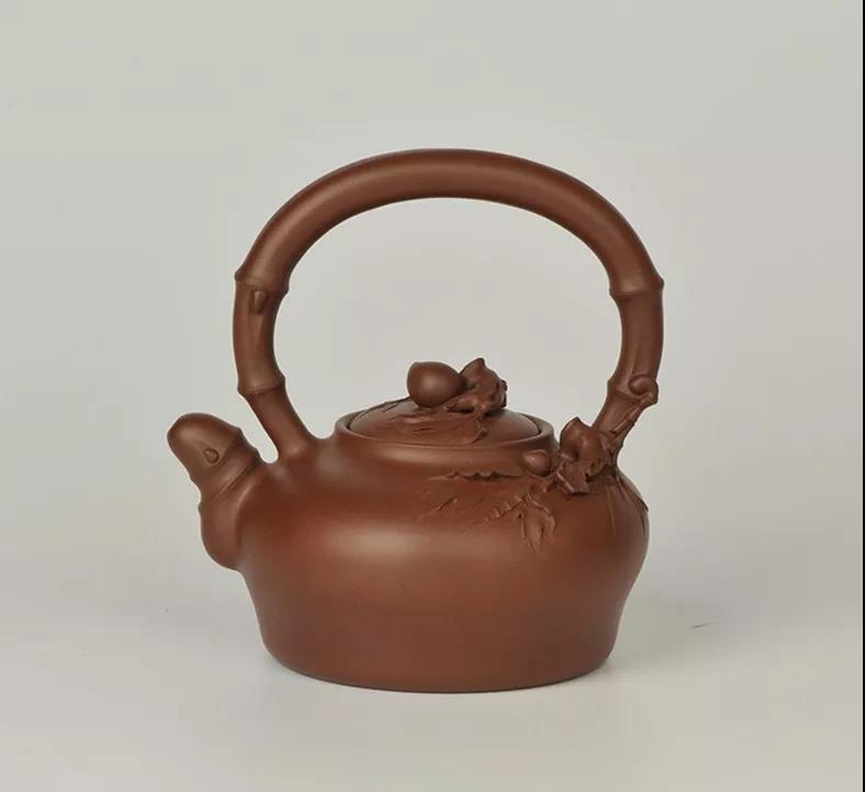 10種最美花器提梁壺，精美別致雕花紫砂壺!